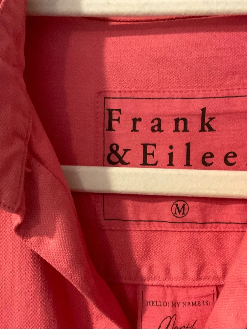 Frank & Eileen Mary Dress, Coral Button-Front Shirt Medium size Dress - Picture 5 of 6